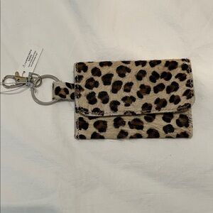 Leopard Print Keychain Wallet